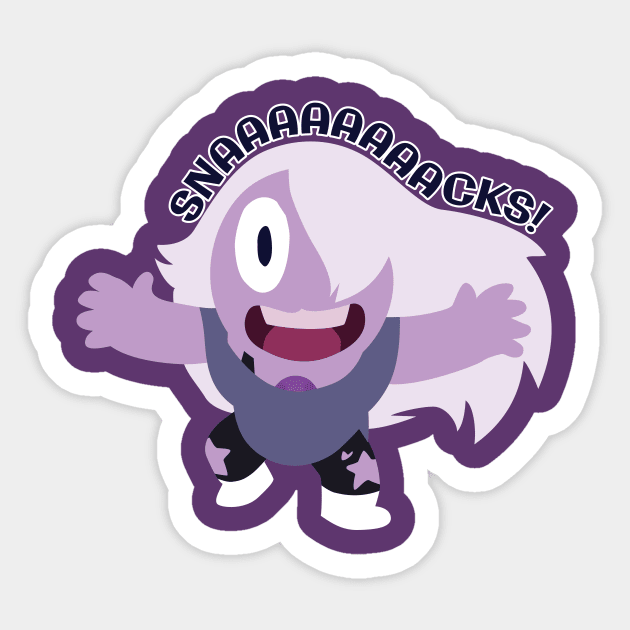 Amethyst - SNACKS Sticker by smirkingdesigns